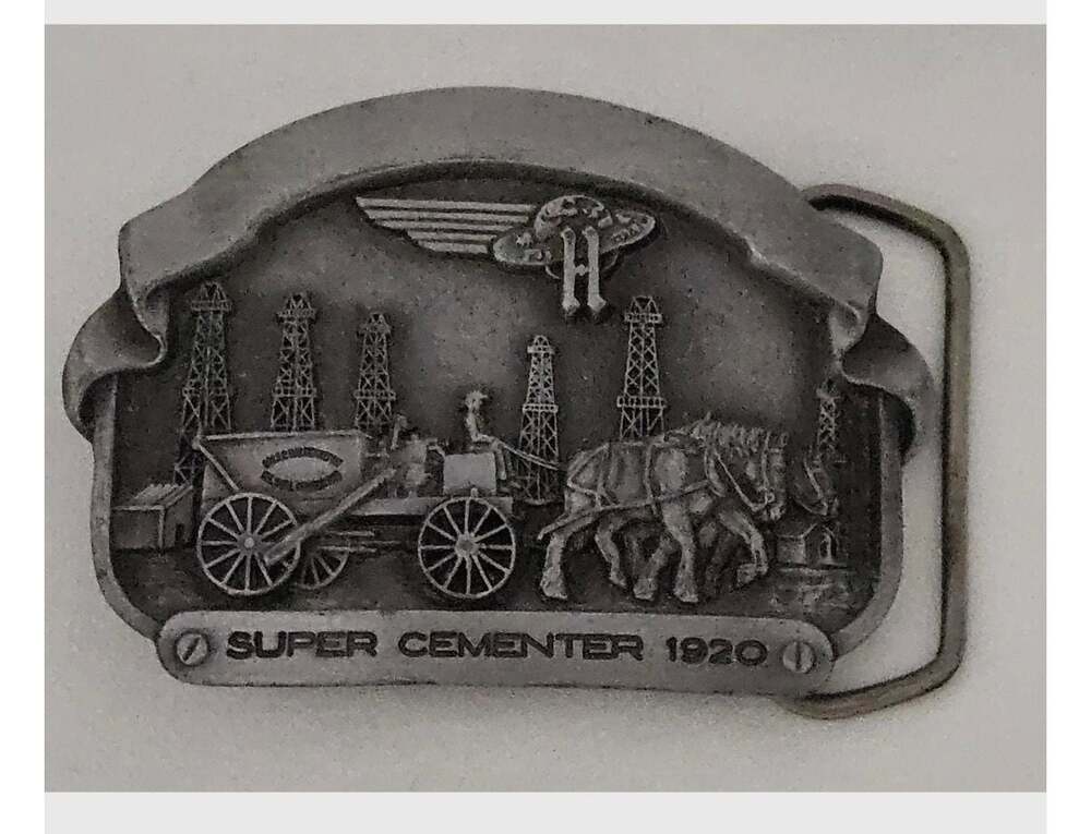 Vintage 1985 Halliburton Services 1920 Super Cementer Belt Buckle Limited Editio